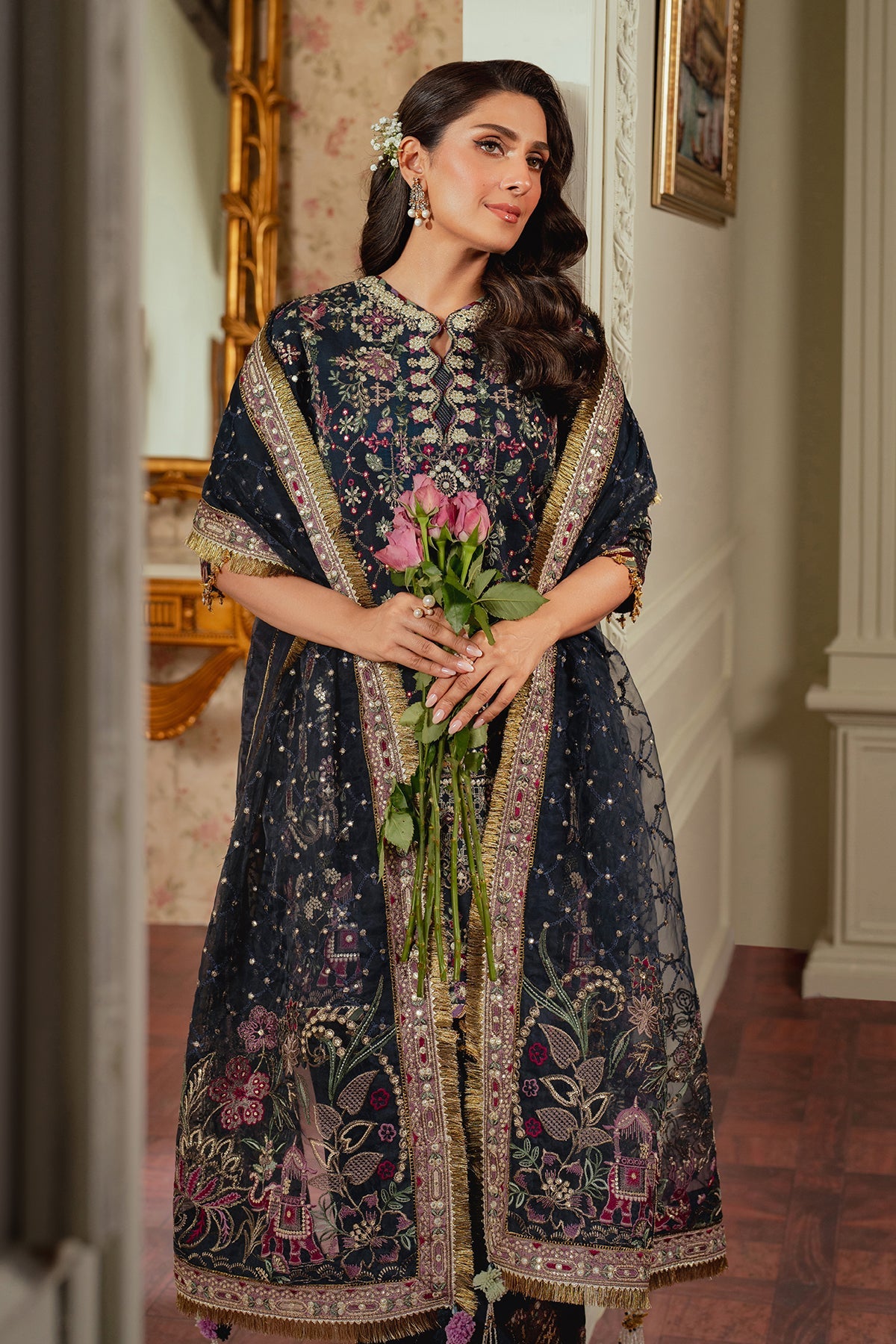 EMBROIDERED SILK CH13-07 STITCHED