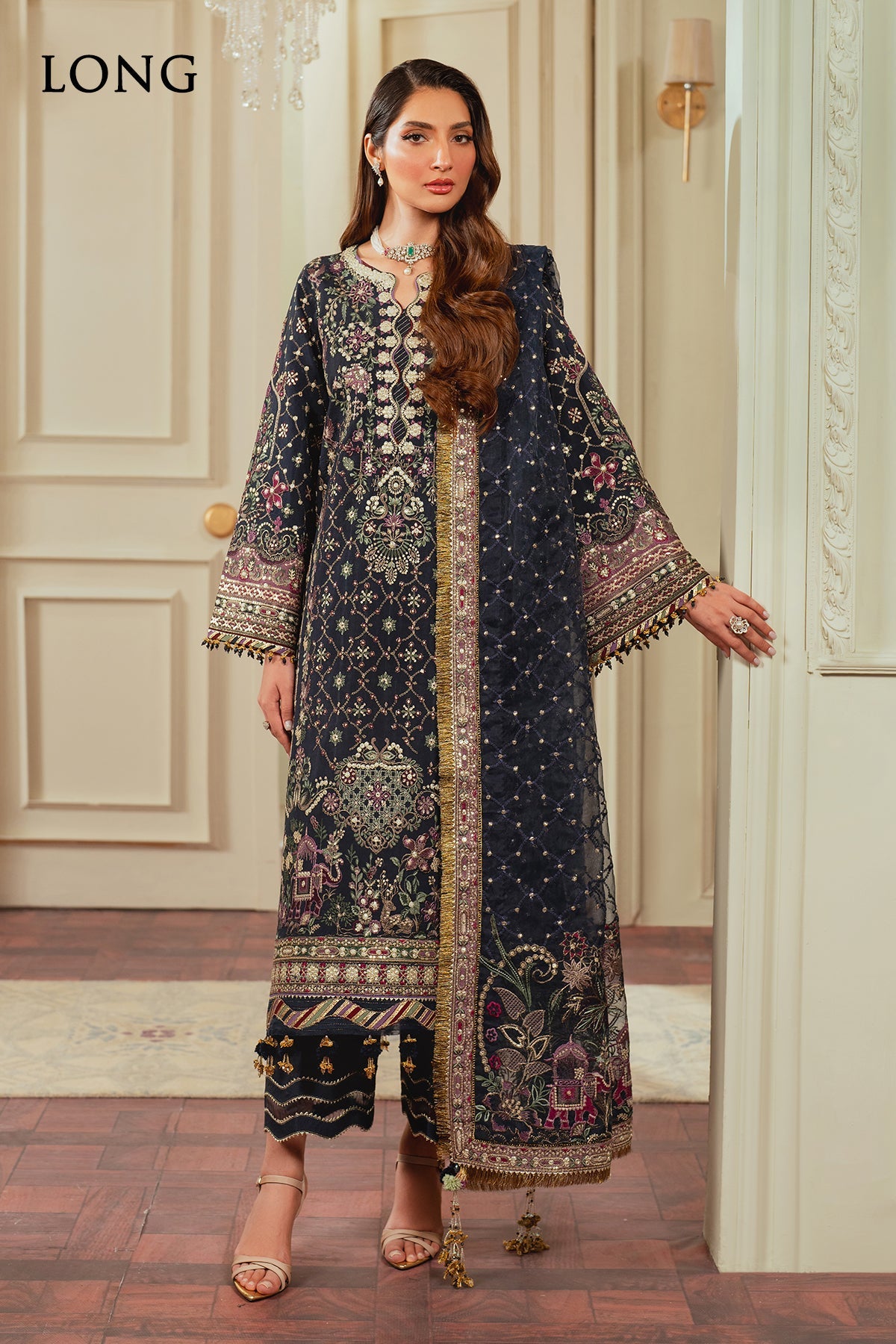 EMBROIDERED SILK CH13-07 STITCHED