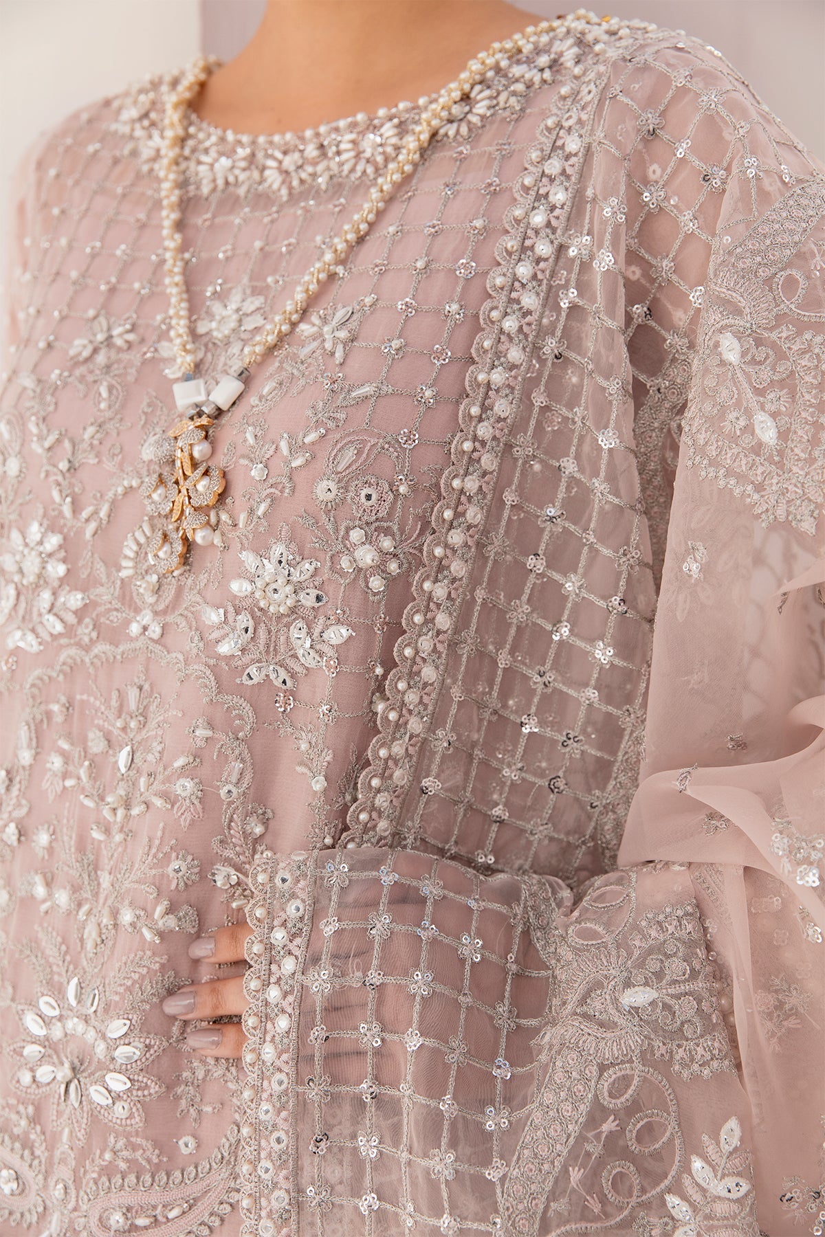 EMBROIDERED CHIFFON CH11-05 STITCHED