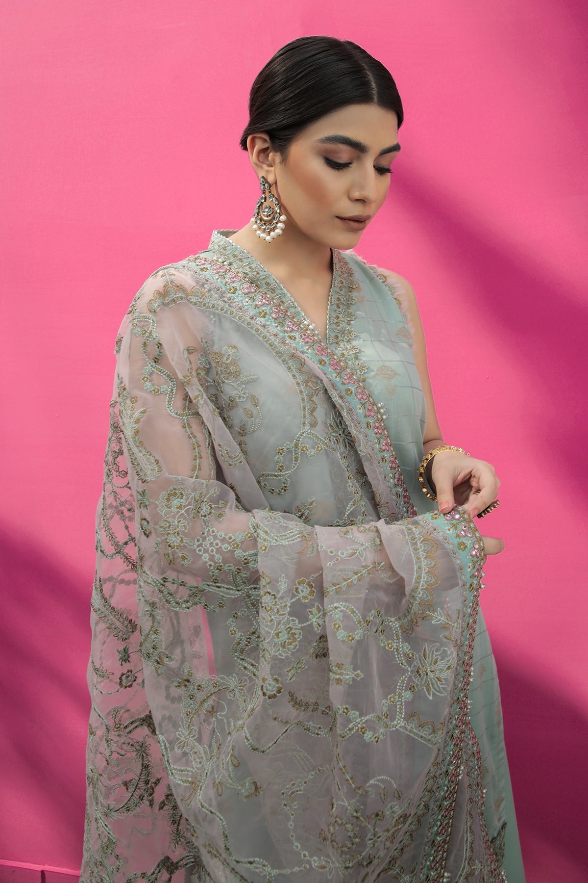 EMBROIDERED JACQUARD LAWN UF-216