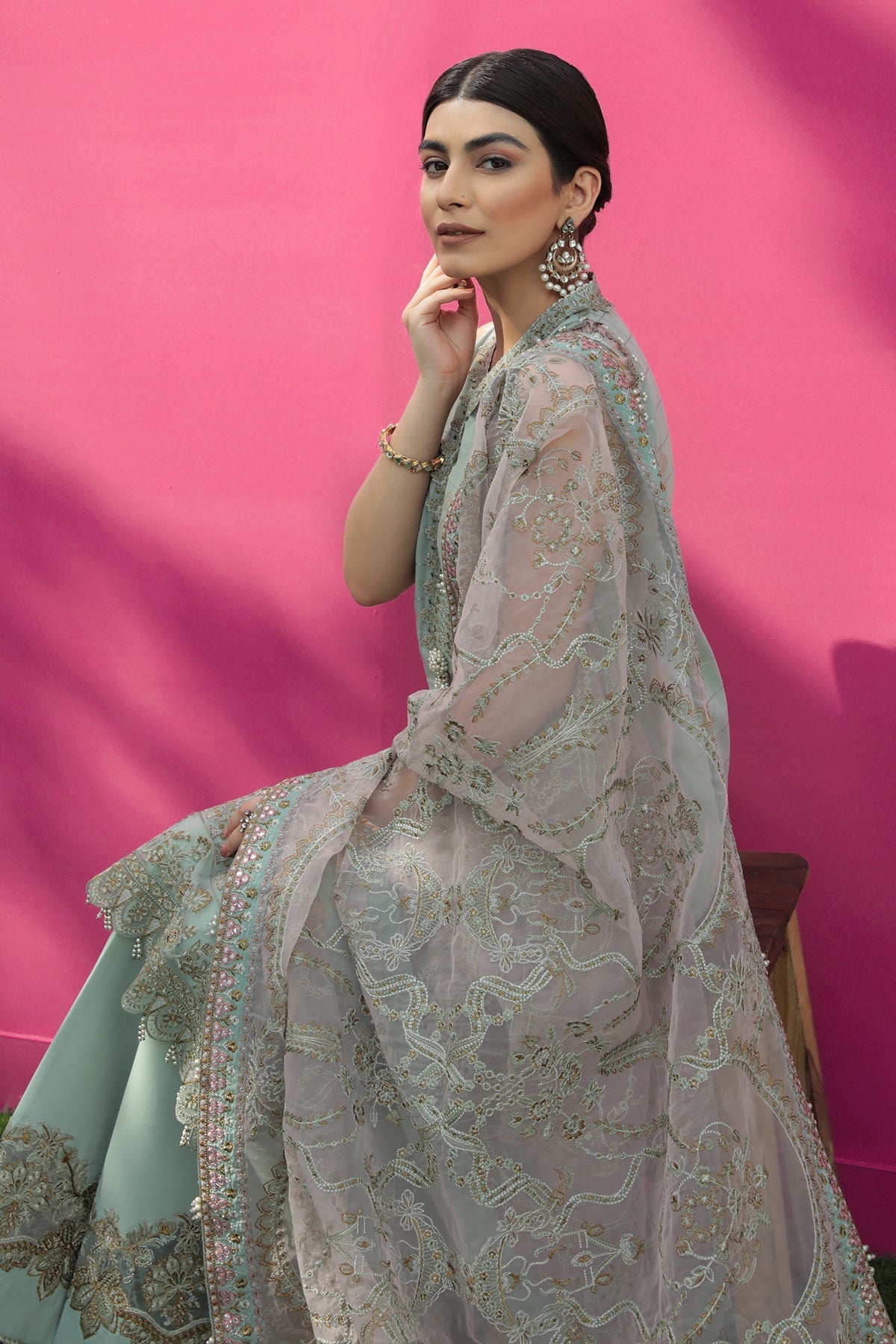 EMBROIDERED JACQUARD LAWN UF-216