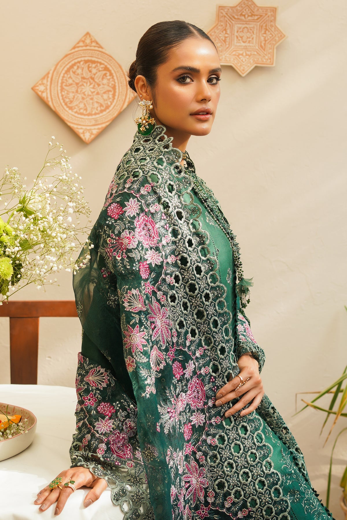 EMBROIDERED JACQUARD LAWN  SL10-D02