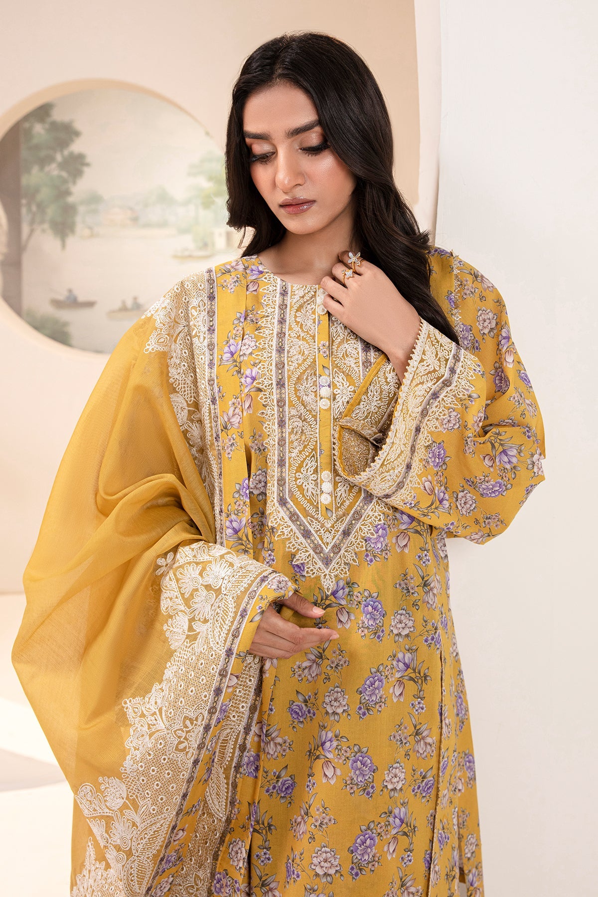 EMBROIDERED LAWN UF-344