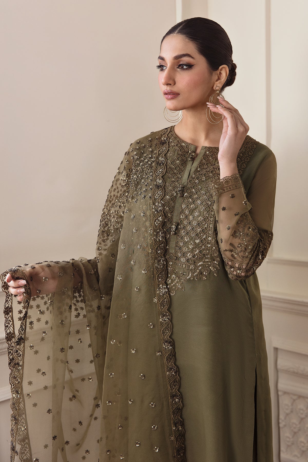 EMBROIDERED CHIFFON UF-295