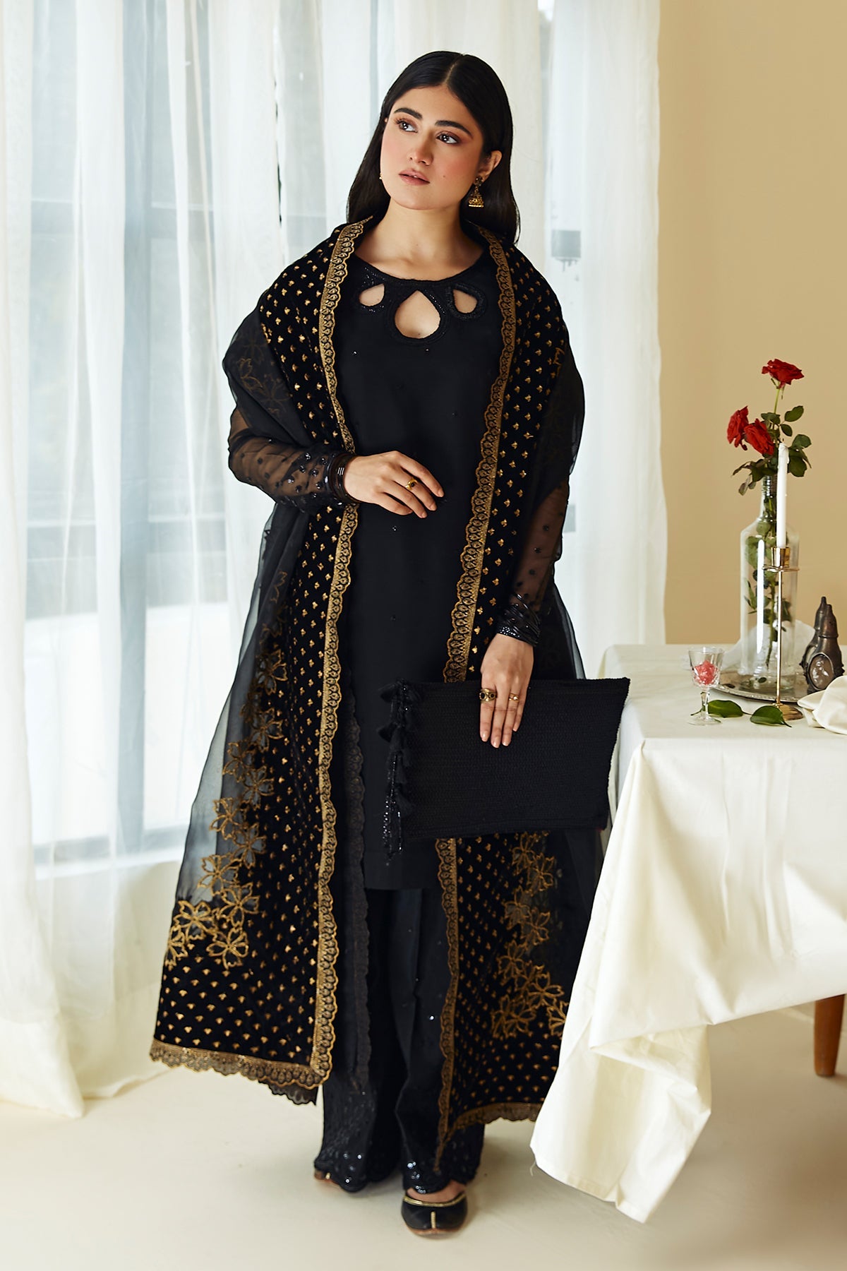 EMBROIDERED ORGANZA DUPATTA-50