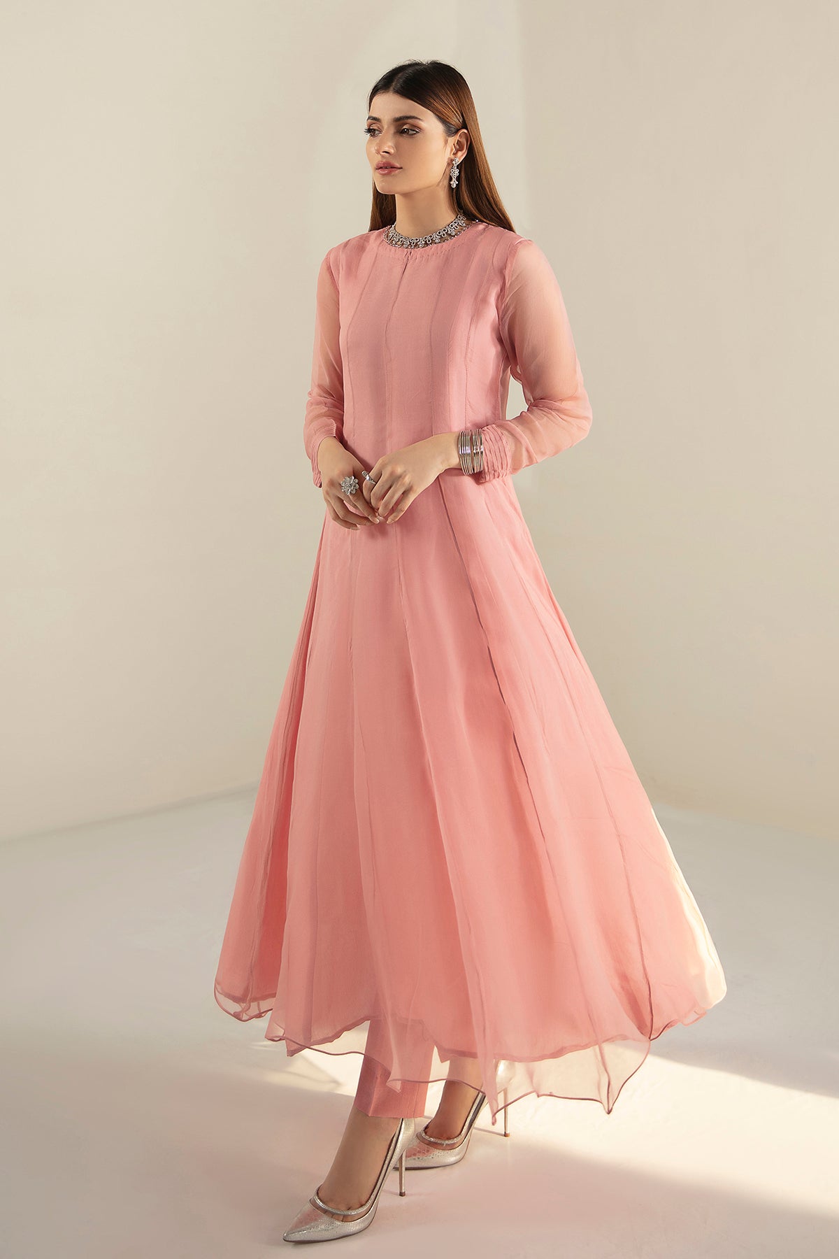 PLAIN CHIFFON FROCK PR-580