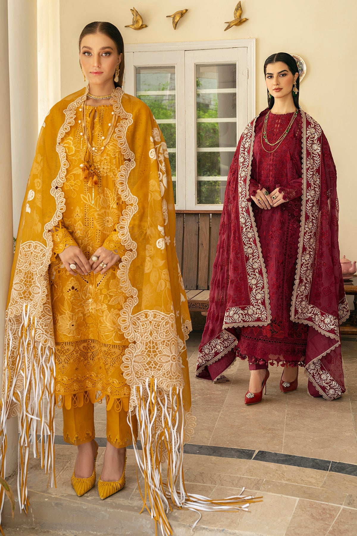 EMBROIDERED SELF JACQUARD LAWN  SL11-D05