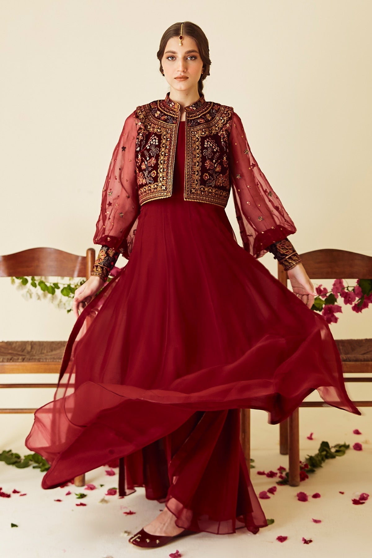 EMBROIDERED CHIFFON PR-721