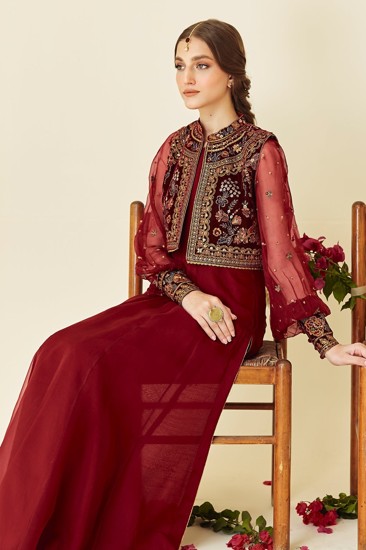 EMBROIDERED CHIFFON PR-721