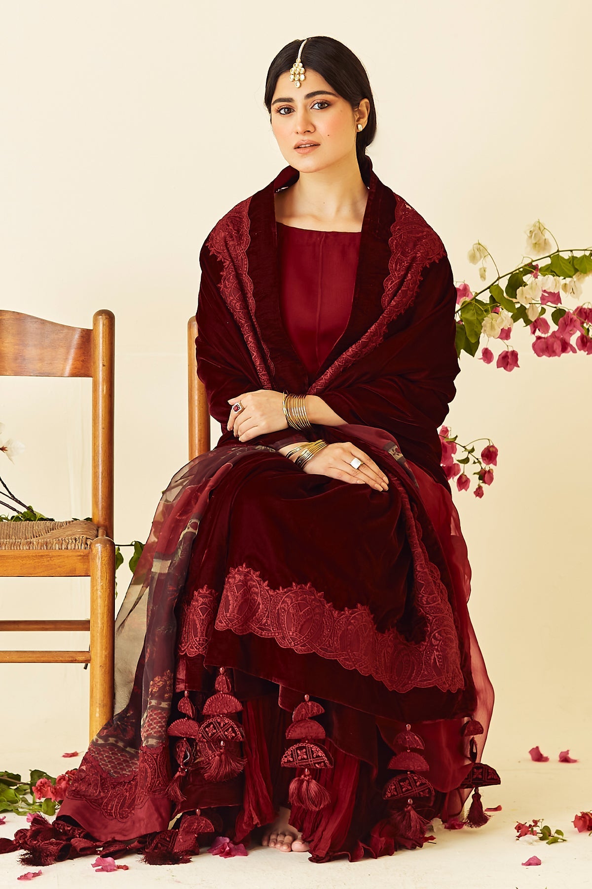 EMBROIDERED VELVET DUPATTA-52