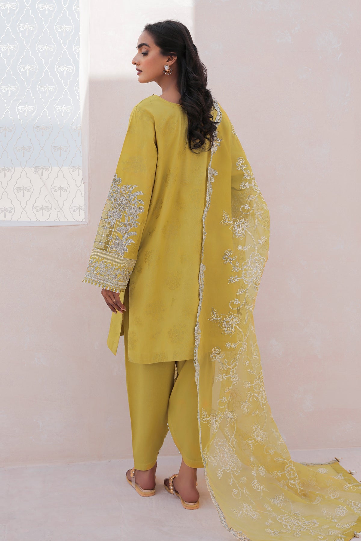 EMBROIDERED JACQUARD LAWN UF-331